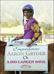 Jockey Aaron Gryder Hits 3,000-Win Mark Jockey Aaron Gryder Hits 3,000-Win Mark