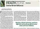 Health Zone: Common Nutrient Deficiencies Health Zone: Common Nutrient Deficiencies