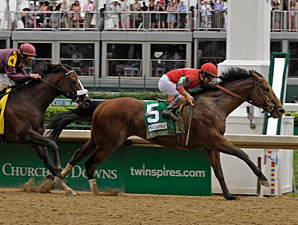 Bullsbay Rides Rail for Alysheba Win Bullsbay Rides Rail for Alysheba Win