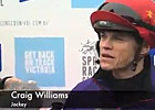 Cox Plate Preview - Jockey Craig Williams Cox Plate Preview - Jockey Craig Williams