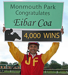 Jockey Eibar Coa Rides 4,000th Winner Jockey Eibar Coa Rides 4,000th Winner