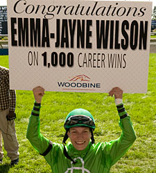Emma-Jayne Wilson Collects 1,000th Victory Emma-Jayne Wilson Collects 1,000th Victory
