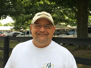 F-T July: 'Chrome' Asst. Trainer Alan Sherman F-T July: 'Chrome' Asst. Trainer Alan Sherman