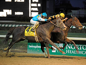 Giant Oak Wins Clark by Disqualification