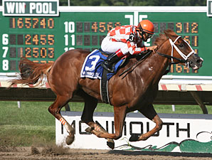 Just Jenda Impressive Winner in Monmouth Oaks Just Jenda Impressive Winner in Monmouth Oaks