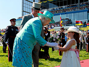 Big Red Mike Leads Queen's Plate Procession Big Red Mike Leads Queen's Plate Procession