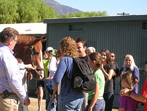 Shackleford Greets His Fans at Santa Anita Shackleford Greets His Fans at Santa Anita