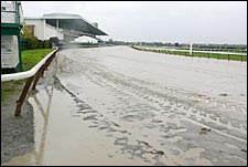 Nor'Easter Hits Belmont; Track a Ghost Town Nor'Easter Hits Belmont; Track a Ghost Town