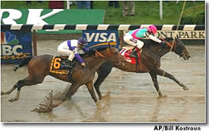 Empire Maker Spoils Funny Cide's Triple Crown Run Empire Maker Spoils Funny Cide's Triple Crown Run