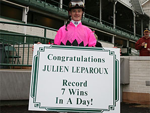 Leparoux Wins 7 at Churchill; Ties Day Leparoux Wins 7 at Churchill; Ties Day